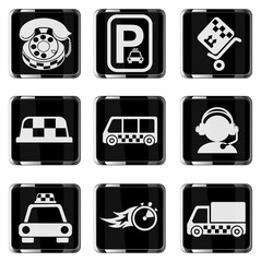 taxi services icon set