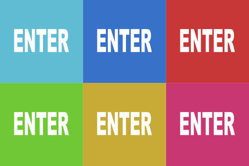 enter vector icons set