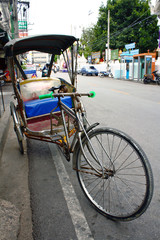 Fototapeta na wymiar Tricycle in Phetchburi, Thailand