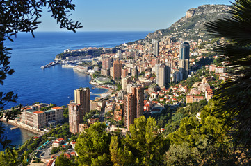 Fototapeta premium View of the city of Monaco. French Riviera