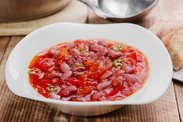 tomato soup with red beans