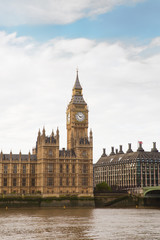 Fototapeta na wymiar Houses of Parliament in London UK