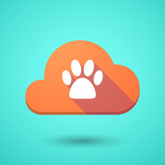 Cloud icon with an animal footprint