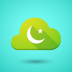 Cloud icon with a christian cross