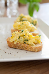 Scrambled Egg Crostini