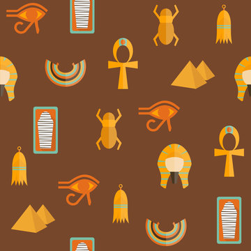 Seamless background on ancient Egypt theme