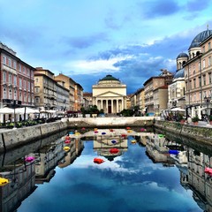 Nice urban panorama in Trieste Italy