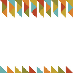 Obraz premium Scenery from retro flags on white background