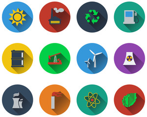 Set of energy icons