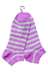 Cotton socks isolated on white background