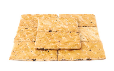 Surface covered with cracker cookies