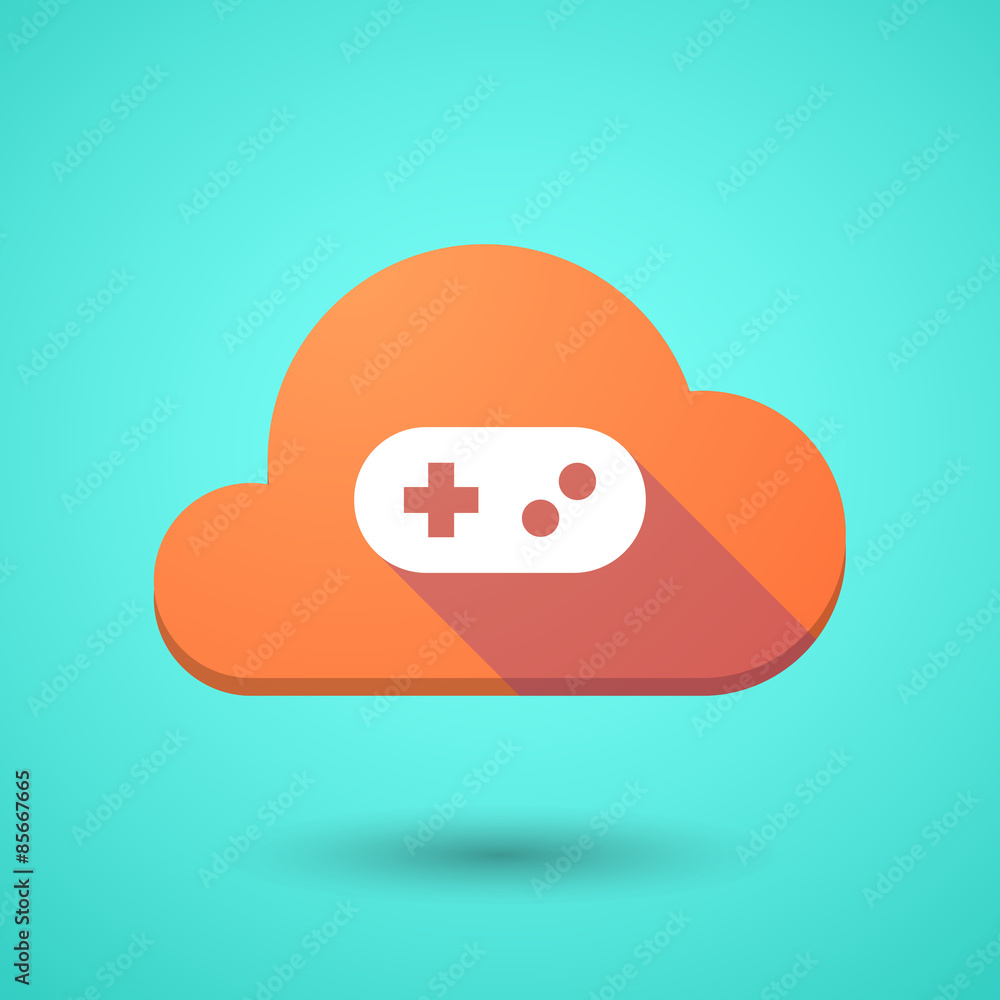 Poster Cloud icon with a game pad