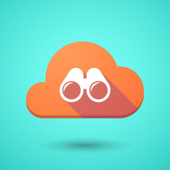 Cloud icon with a binoculars