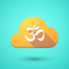 Cloud icon with an om sign