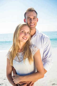  Happy couple on the beach