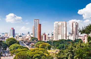 Panoramic view of San Paolo on suny day, Brazil.