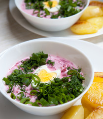Cold beetroot soup