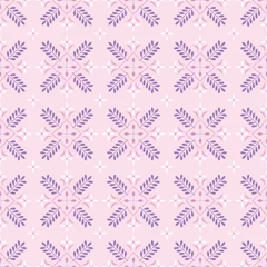 Foto op Plexiglas vector wallpaper seamless flower pattern © ekknora