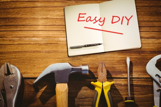 Easy diy against desk with tools