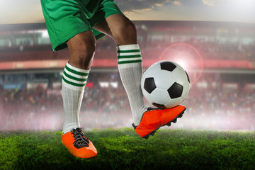 soccer football in stadium