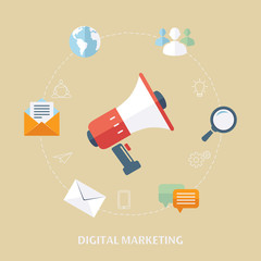 Concept for digital marketing.