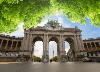 Gordijnen De triomfboog in Brussel © neirfy