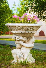 park sculpture - vase with flowers