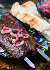 the Turkish kebab from lamb.