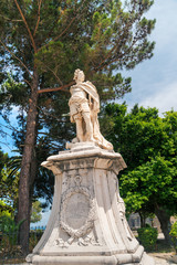 Monument of Feldmarschall Schulenburg built in 1718, near the Old Fortress, Kerkyra, Corfu island, Greece