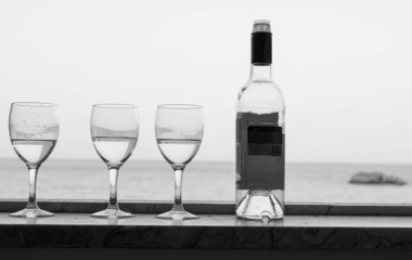 Bottle And Glasses