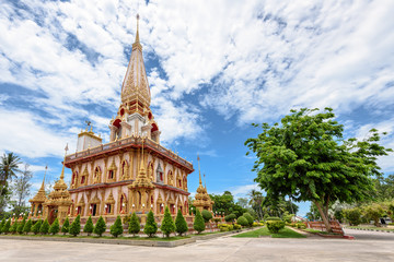 Fototapeta na wymiar Wat Chalong or Wat Chaitaram Temple