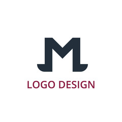 Vector illustration letter logo m.