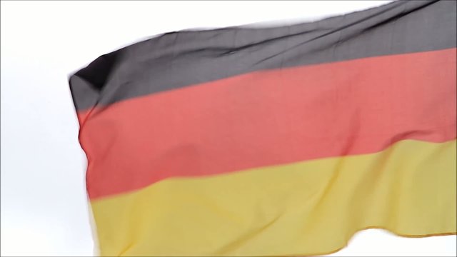 Deutschland Flagge isoliert im Wind

