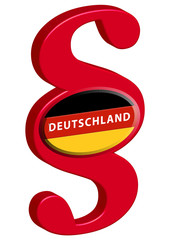 3D Paragraphenzeichen in rot