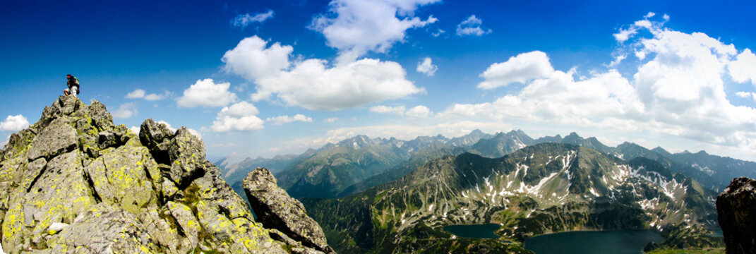 Tatry panorama z Orlej Perci