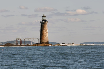 Fototapeta na wymiar Ledge Lighthouse in Portland, Maine
