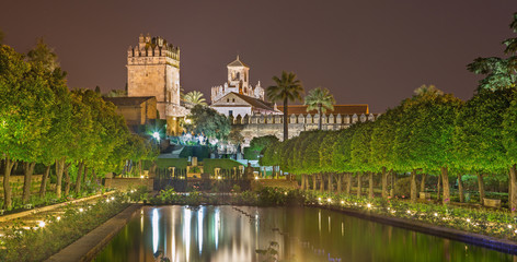 Fototapeta na wymiar Cordoba - The gardens of Alcazar de los Reyes Cristianos