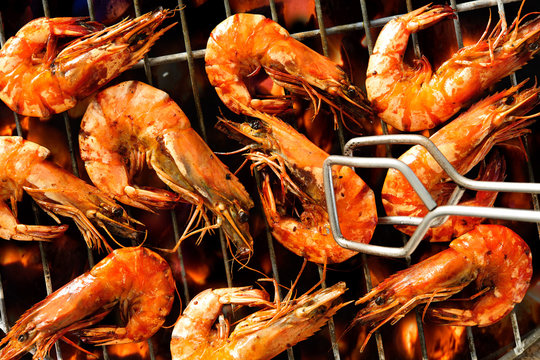Grilled prawns