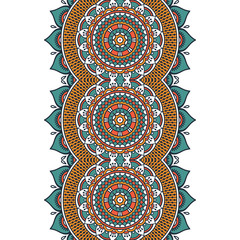 Ethnic floral seamless pattern