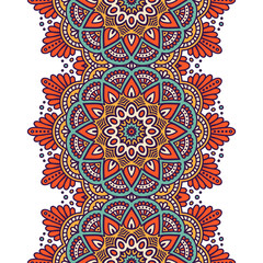 Ethnic floral seamless pattern