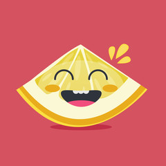Lemon character: happy face