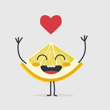Lemon character: happy face