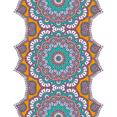 Ethnic floral seamless pattern