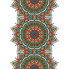 Ethnic floral seamless pattern