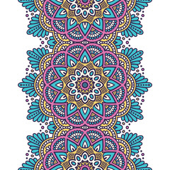 Ethnic floral seamless pattern
