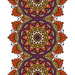 Ethnic floral seamless pattern