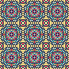 Ethnic floral seamless pattern