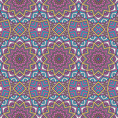 Ethnic floral seamless pattern