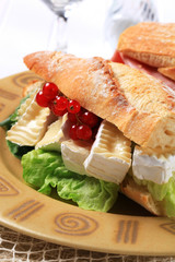 Cheese sub sandwich