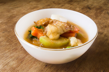 Hot and sour with fish, delicious thai traditional food.